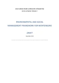 Environmental and Social Management Framework for Montenegro Draft