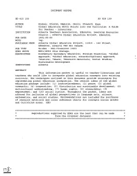 Global Education Entry Points Into the Curriculum: a Guide for Teacher Librarians
