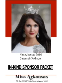 In-Kind Sponsor Packet