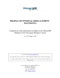 Profile of Internal Displacement : Macedonia