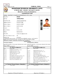 RAJASTHAN TECHNICAL UNIVERSITY, KOTA 08-Jan-2020 B.TECH
