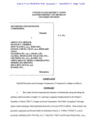 SEC Complaint