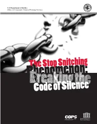 The Stop Snitching Phenomenon