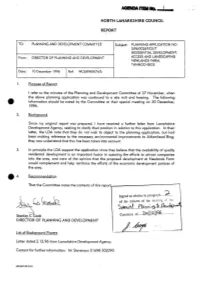 1 Subject: PLANNING APPLICATION NO