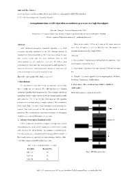 An Implementation of AES Algorithm on Multicore Processors for High Throughput