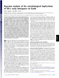 Bayesian Analysis of the Astrobiological Implications of Lifets