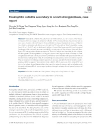 Eosinophilic Cellulitis Secondary to Occult Strongyloidiasis, Case Report