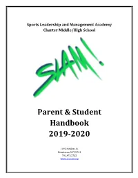 Parent & Student Handbook 2019-2020