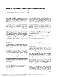 The Use of Degraded and Shade Cocoa Forests by Endangered Golden-Headed Lion Tamarins Leontopithecus Chrysomelas