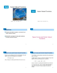 Vector-Valued Functions