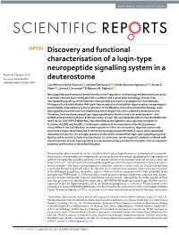 Discovery and Functional Characterisation of a Luqin-Type