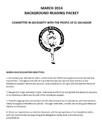 March 2014 Background Reading Packet Committee In