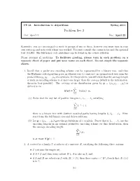 Problem Set 2 Out: April 15 Due: April 22
