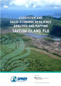TAVEUNI ISLAND, FIJI SPREP Library Cataloguing-In-Publication Data