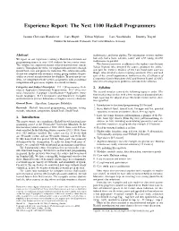 Experience Report: the Next 1100 Haskell Programmers