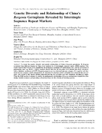 Genetic Diversity and Relationship of China's Bergenia Germplasm