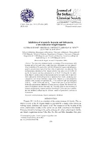 Inhibition of Trypsin by Heparin and Dalteparin, a Low Molecular Weight Heparin OLIVERA M