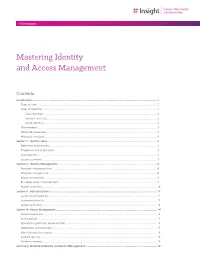 Mastering Identity and Access Management
