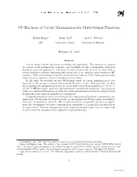 NP-Hardness of Circuit Minimization for Multi-Output Functions