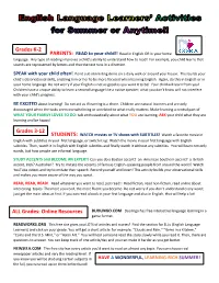 READ to Your Child!! Read in English OR in Your Home Language
