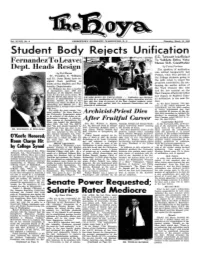 Student Body Reiects Unification E.C