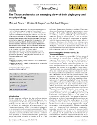 The Thaumarchaeota: an Emerging View of Their Phylogeny and Ecophysiology