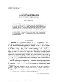 1. Definition. Let I Be the Unit Interval. If I, G Are Maps on I Then 1 and G Are Conjugate Iff There Is a Homeomorphism H of I Such That 1 = H -I Gh