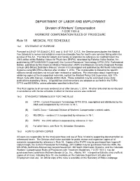7 Ccr 1101-3 Workers' Compensation Rules of Procedure
