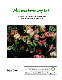 Alabama Inventory List