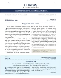 CHAYUS a Shabbos Stimulus  the EDA and DAVID SCHOTTENSTEIN EDITION  in Honor of Our Parents, Tuvia and Lea Schottenstein and Rabbi Yisroel and Chana Sirota