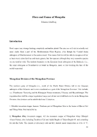 Flora and Fauna of Mongolia