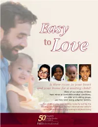 Is There Room in Your Heart and Your Home for a Waiting Child?