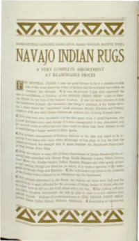 Navajo Indian Rugs a Very Complete Assortment a T Reasonable Prices