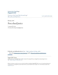 Procedural Justice Lawrence B