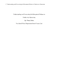 Understanding and Overcoming the Entrapment Defense in Undercover Operations