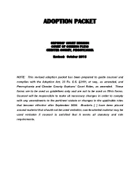 Adoption Packet