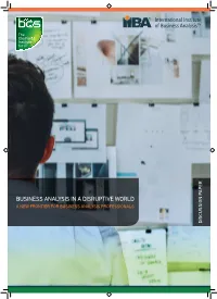 Business Analysis in a Disruptive World