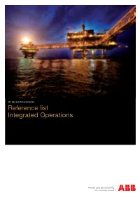 Reference List Integrated Operations Reference List Integrated Operations (IO)