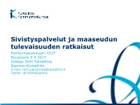 Sivistyspalvelut Ja Maaseudun Tulevaisuuden Ratkaisut