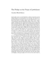 The Pledge on the Verge of Lawfulness