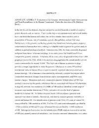 ABSTRACT ANGSTADT, ANDREA Y. Evaluation of the Genomic
