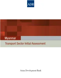 Myanmar: Transport Sector Initial Assessment