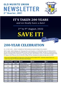 NEWSLETTER 2Nd Quarter, 2021