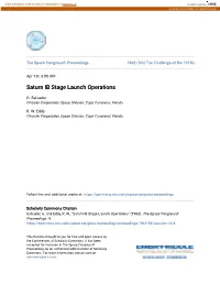 Saturn IB Stage Launch Operations