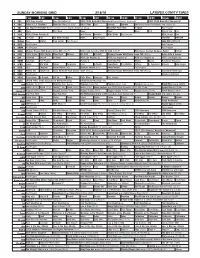 Sunday Morning Grid 3/18/18 Latimes.Com/Tv Times