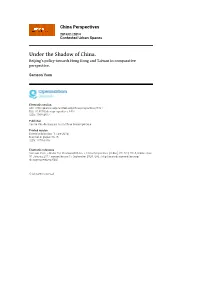 Under the Shadow of China. Beijing’S Policy Towards Hong Kong and Taiwan in Comparative Perspective