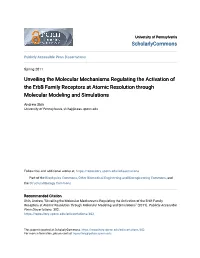Unveiling the Molecular Mechanisms Regulating the Activation of the Erbb Family Receptors at Atomic Resolution Through Molecular Modeling and Simulations