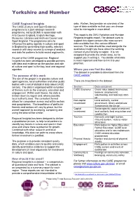 Yorkshire & Humber Report