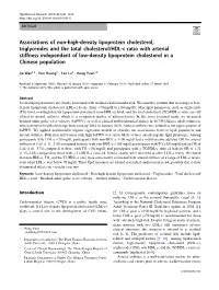 Associations of Non-High-Density Lipoprotein Cholesterol, Triglycerides
