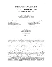 Berlin Rules on Water Resources